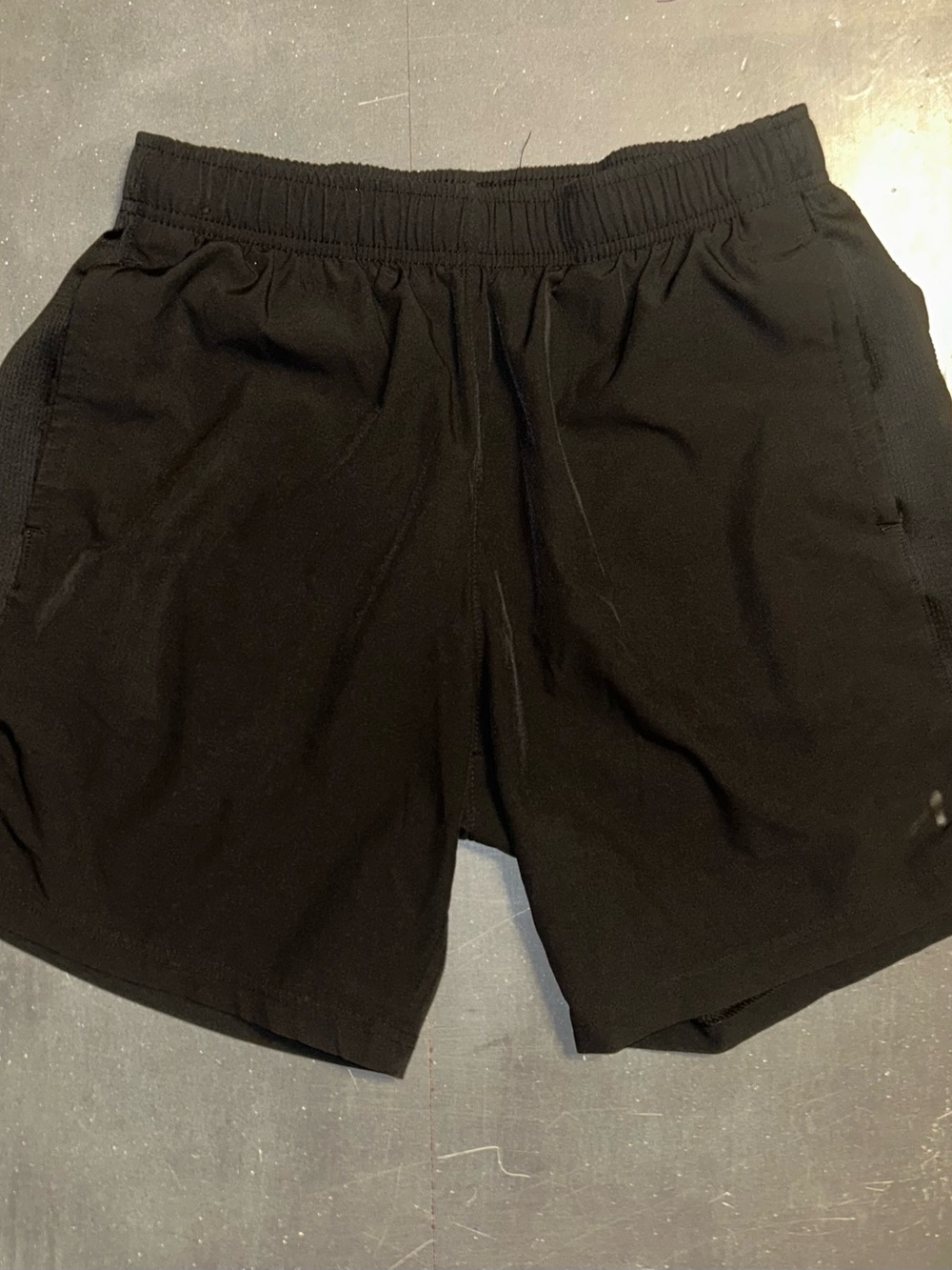 Amazon Men’s Black Athletic Shorts with Elastic Waistband
